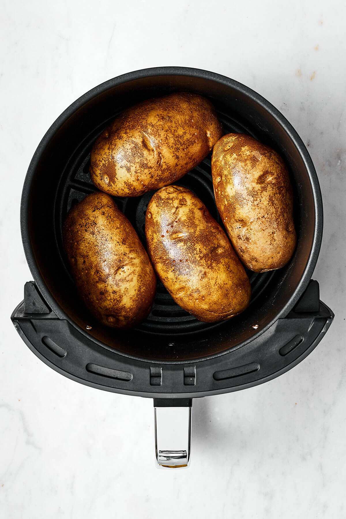 Baked potatoes in an air fryer