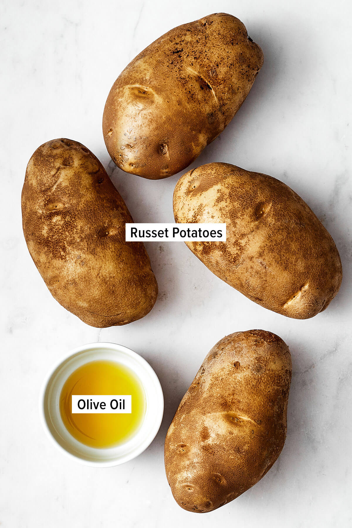 Ingredients for air fryer baked potato