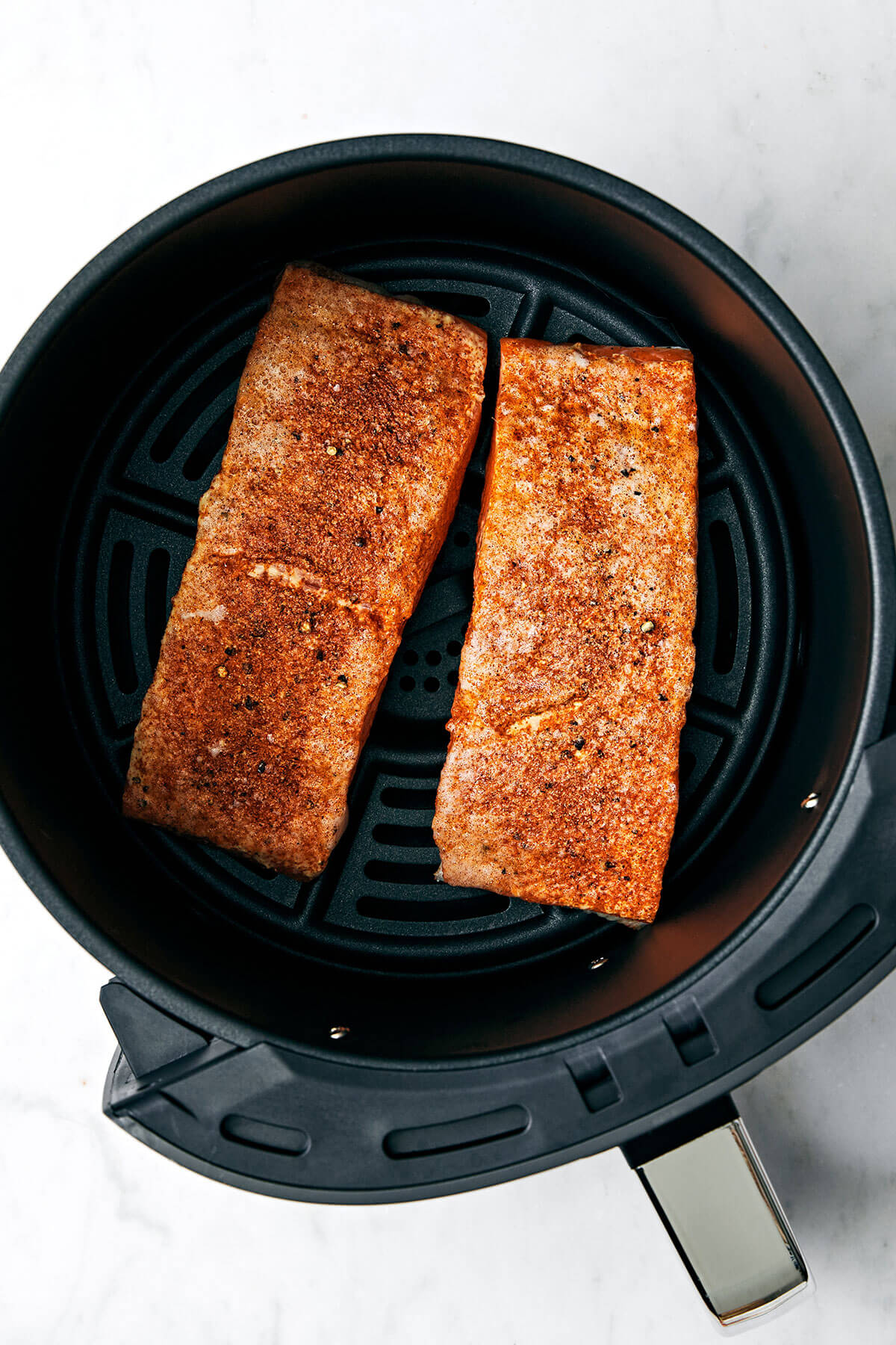 Salmon in air fryer.