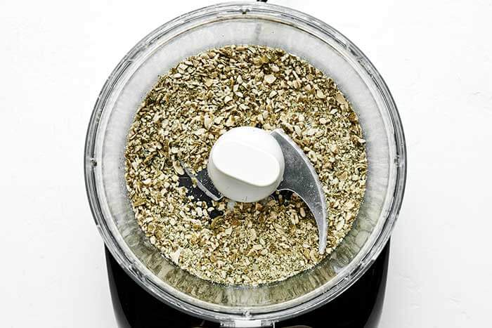 Pepita seeds in a food processor.
