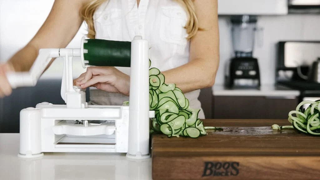 The spiralizer is one of my favorite kitchen tools. So today I'm sharing my favorite vegetables to spiralize along with veggie spiralizer tips and recipes. Learn how to spiralize cucumber.